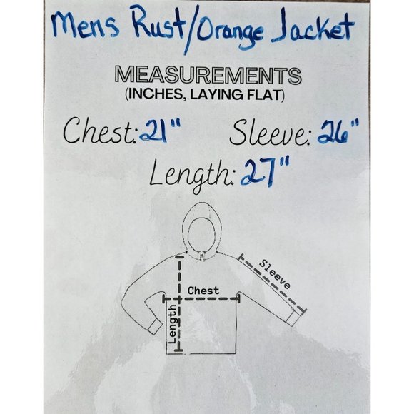 All In Motion Men Jacket Size Medium Lightweight Water Repellent Rust/Orange Zip - Picture 10 of 10